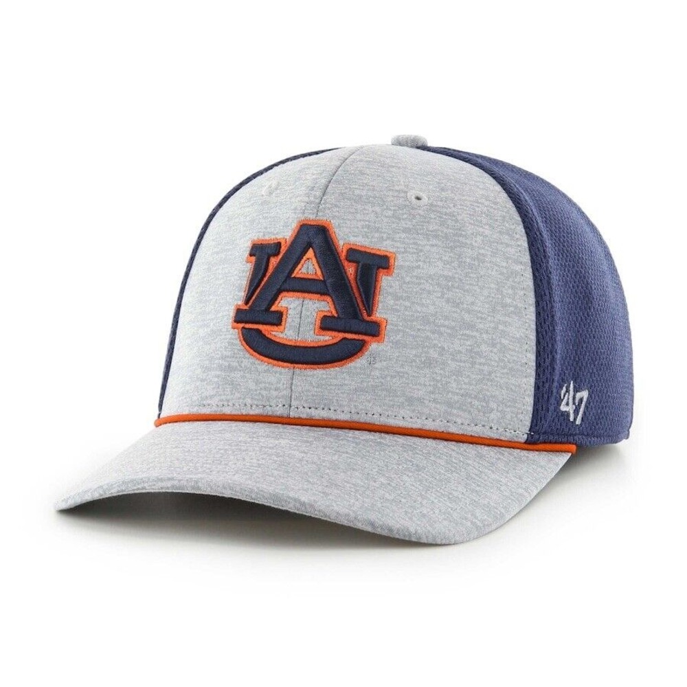 Men's '47 Gray/Navy‎ Auburn Tigers Harbinger Trophy Flex Hat